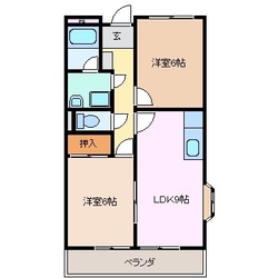 内部駅 徒歩4分 3階の物件間取画像